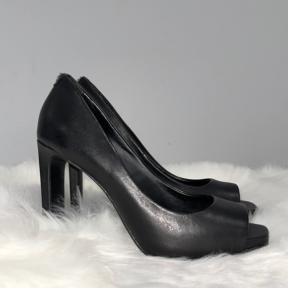 DKNY Claudia Peep Toe High Heeled Shoes Size 6 - Picture 4 of 8
